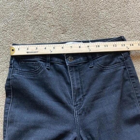 HOLLISTER HIGH-RISE BLACK SUPER SKINNY JEANS SOFT STRETCH - Picture 5 of 7